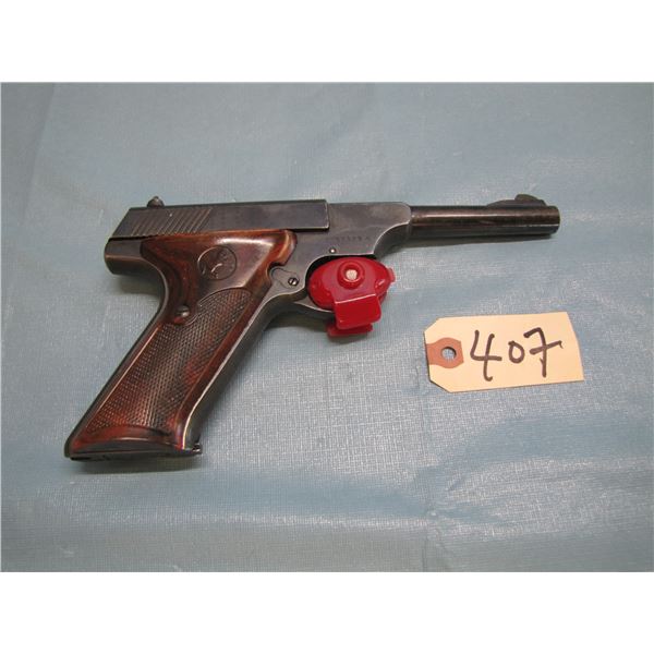 RESTRICTED:  Colt Woodsman 22 LR pistol, 4 1/2" barrel, bore very good, 1950 manufacture, excellent 