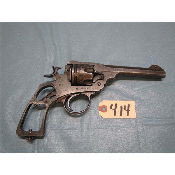 RESTRICTED:  Webley mark VI revolver frame ; caliber 455 ;  6" barrel, restricted