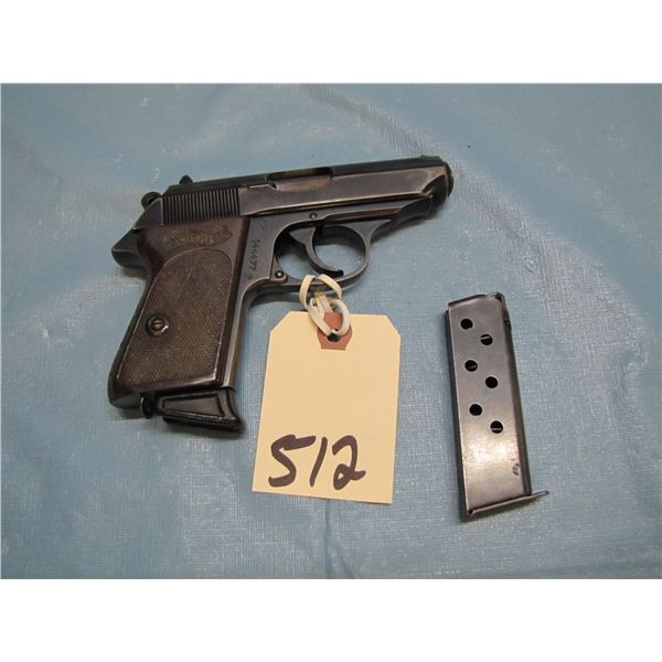 PROHIBITED :  Walther; PPK; Caliber 7.65 MM; Barrel length 83MM; Seven shots; semi automatic; Double