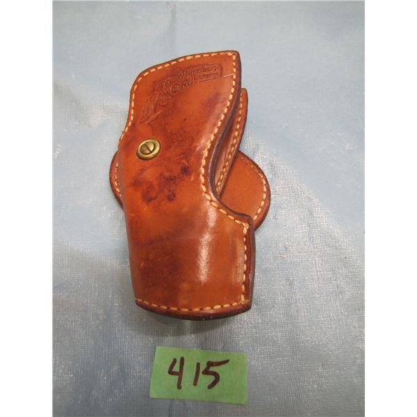 Ted Blocker right hand leather holster marked BRN-HP to fit CZ75 and similar sized semi-automatic pi