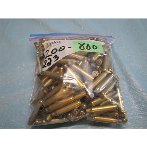 Lot of 200 count 223 caliber brass ; count not confirmed