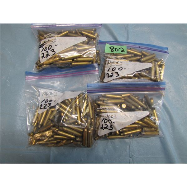 Lot of 400 count 223 caliber brass ; count not confirmed
