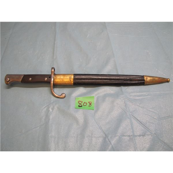 Military rifle bayonet; consigner thinks it would fit a Brazilian 1934 Mauser