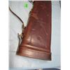 Image 12 : Leg of mutton leather gun case ; carring handle broken