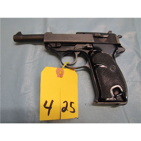 RESTRICTED: Walther ; Model P1 ; Semi automatic; 9mm caliber; eight shot magazine; barrel leng