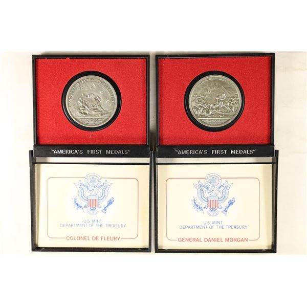 2-AMERICA'S FIRST MEDALS: EACH IS 1 1/2" IN