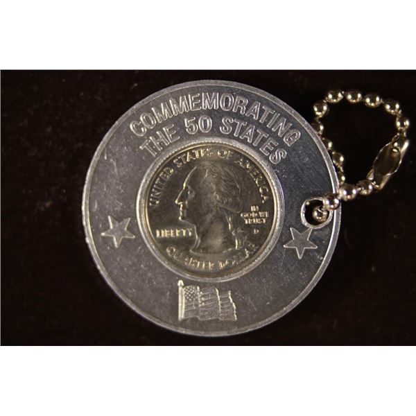 ENCASED 2001-D WASHINGTON QUARTER.