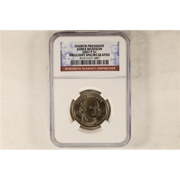 2007-P PRESIDENTIAL DOLLAR NGC BRILLIANT UNC