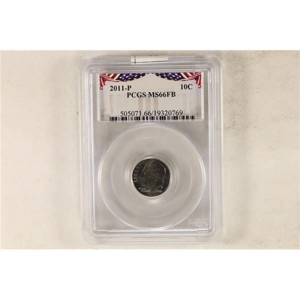 2011-P ROOSEVELT DIME PCGS MS66FB