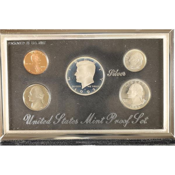 1993 US SILVER PREMIER PROOF SET (WITH BOX)