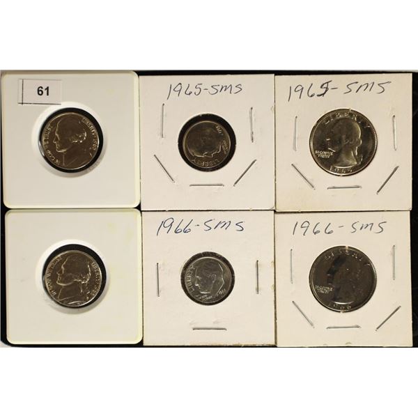 1965 & 1966 SMS COINS CONTAIN EACH YEAR OF