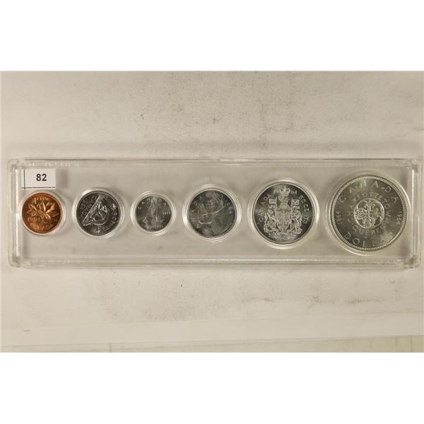 1964 SILVER CANADA UNC SET IN PLASTIC HOLDER