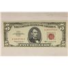 Image 1 : 1963 US $5 NOTE, RED SEAL AU-CRISP PAPER