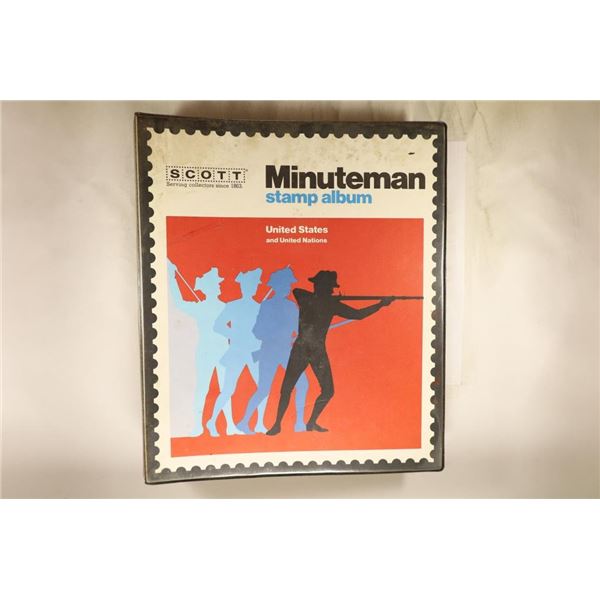 VINTAGE SCOTT MINUTEMAN STAMP ALBUM. UNITED STATES