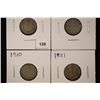 Image 1 : 1916, 1917, 1920 & 1921 CANADA SILVER 10 CENTS