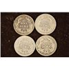 Image 2 : 1902,1903,1904 & 1905 SILVER BARBER DIMES