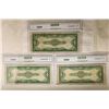 Image 2 : 3-1923 CGA GRADED $1 SILVER CERTIFICATE HORSE