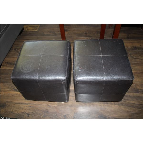 Ottoman stools (2) 16" x 16"