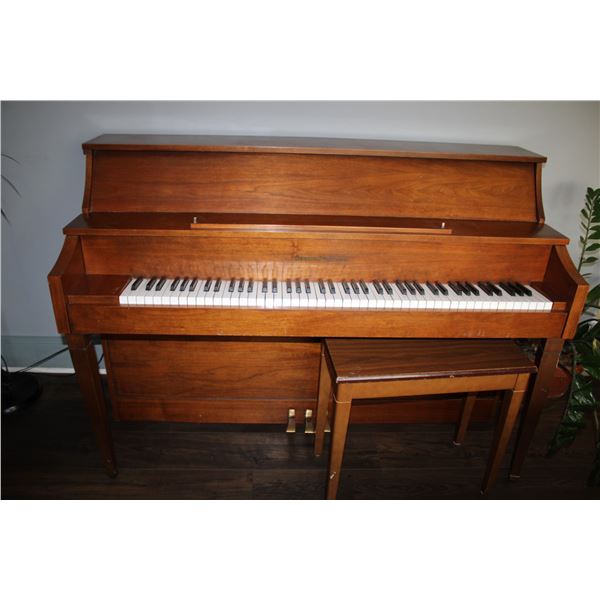 Piano with bench 60" W x 42" T