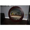 Wood framed mirror 31" x 32"