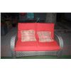 Wicker patio loveseat (51 1/2" W x 33" T x 32" L)