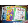 Image 4 : toys, colouring books (new), mailing labels, misc items