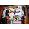 Image 4 : Sewing accessories (threads, scissors, pins misc)