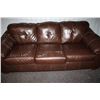 Image 2 : Leather couch set (2 pieces - 98" x 38" and 70" x 40")