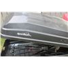 Image 2 : Sportsrack Cargo Box with key and accessories to secure on top of vehicle (no problems)