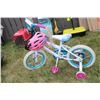 Image 1 : Little girl bike with helmet