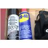 Image 1 : WD-40, carb cleaner, bag and vase