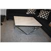Image 1 : 39" x 39" x 18" Marble top coffee table, centre piece
