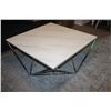 Image 4 : 39" x 39" x 18" Marble top coffee table, centre piece