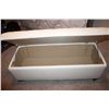 Image 4 : White leather Storage ottoman (some seams open) 48" W x 19" D x 17" T