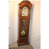 Image 1 : Vintage grandfather clock - 22" W x 13.75" D x 84.5" T (working - call chimes work)