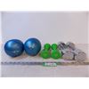Image 1 : Pair of 8lb Weights, Pair of 3lb Weights, Pair of 4lb Balls