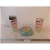 Image 1 : Westclox Clock + (2) Cocktail Shakers (One Missing Lid)