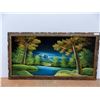 Image 1 : *Framed Velvet Painting (49x26)