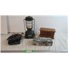 Image 1 : Coleman battery lantern + Mini Dresser + The Century Cassette tapes