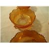 Image 5 : Carnival glass (ball + claw) footed bowls - (1) large + (6) small