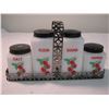Image 2 : 4-piece Glass Spice Jars with Metal holder
