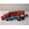 Image 2 : (4) Assorted metal and plastic semi trucks