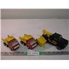 Image 1 : (3) tonka trucks and (1) trailer