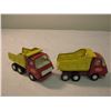 Image 2 : (3) tonka trucks and (1) trailer