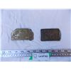 Image 1 : (2) Brass Belt Buckles - Versatile + Baron Buck