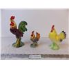 Image 1 : (3) Ceramic Roosters