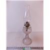 Image 1 : Glass Turkey Foot Kerosene Lamp (with chimney)