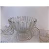 Image 5 : Punch Bowl w/ Stand, (12) Cups, and Hooks