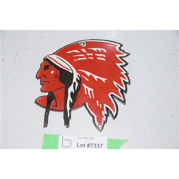 Red Indian - Fantasy Porcelain Sign