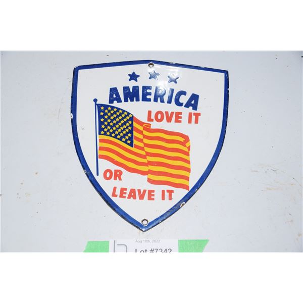 America - Fantasy Porcelain Sign